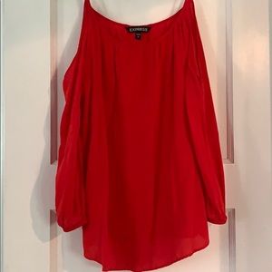 Express Red Cut-Out Top